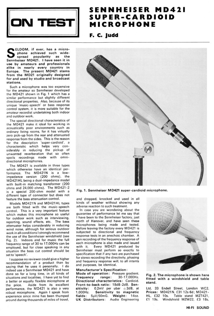 Sennheiser MD421 N Dynamic Microphone - Image 6