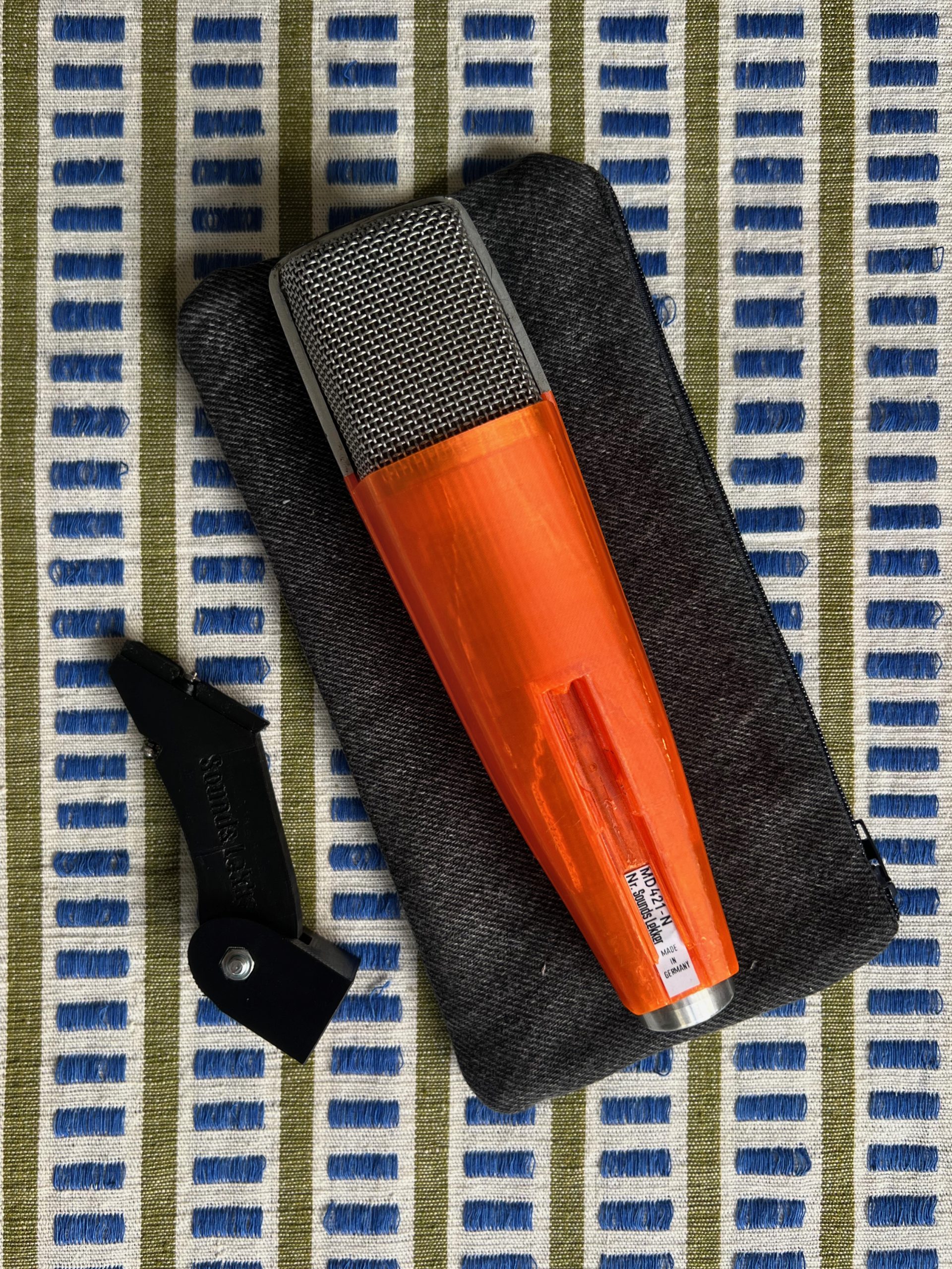 Sennheiser MD421 N Dynamic Microphone Custom Orange Housing #2 - Image 5
