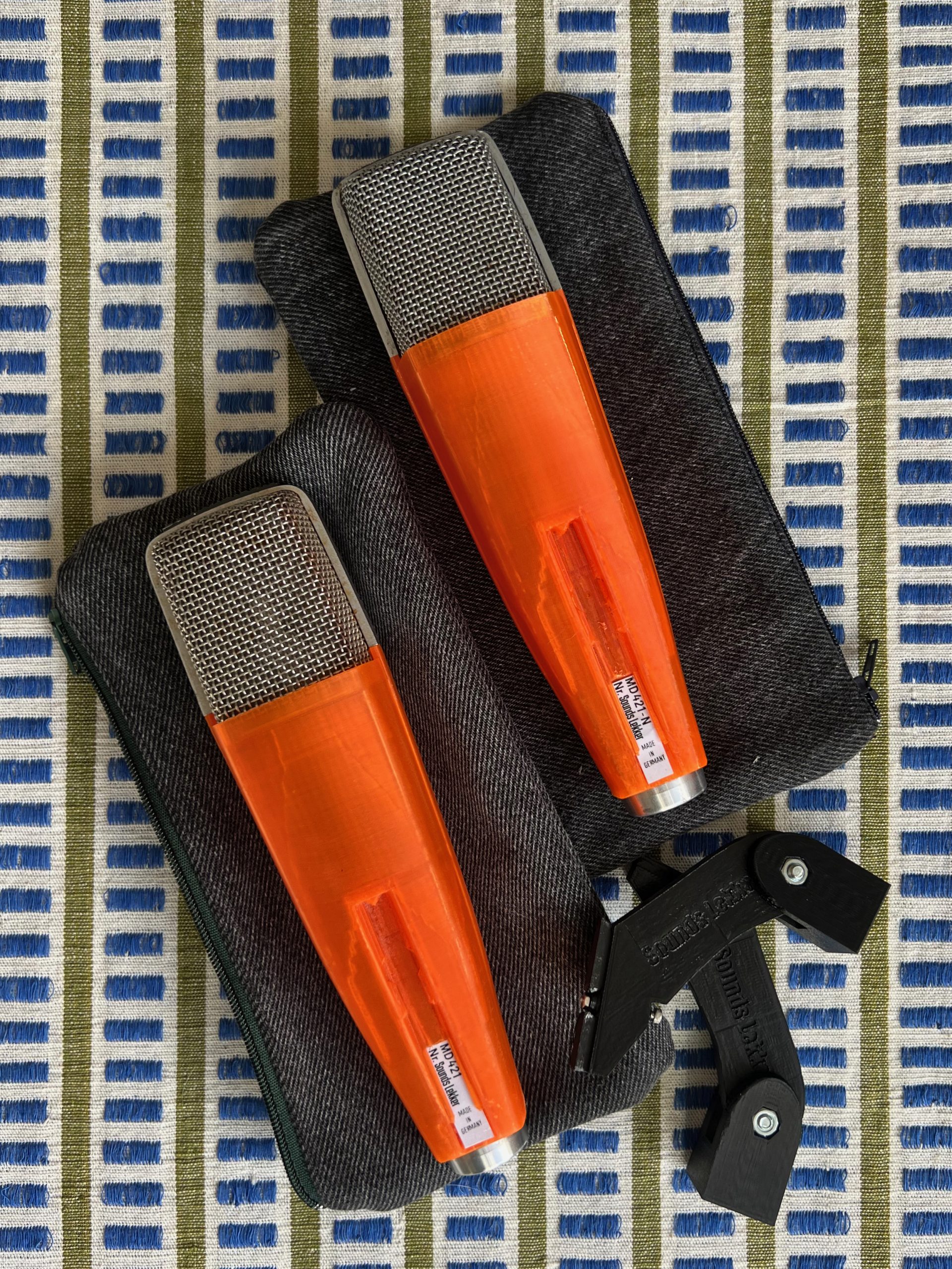 Sennheiser MD421 N Dynamic Microphone Custom Orange Housing #2 - Image 6